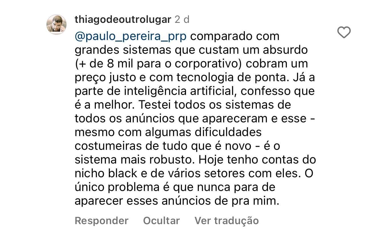 Depoimento cliente Papo AI