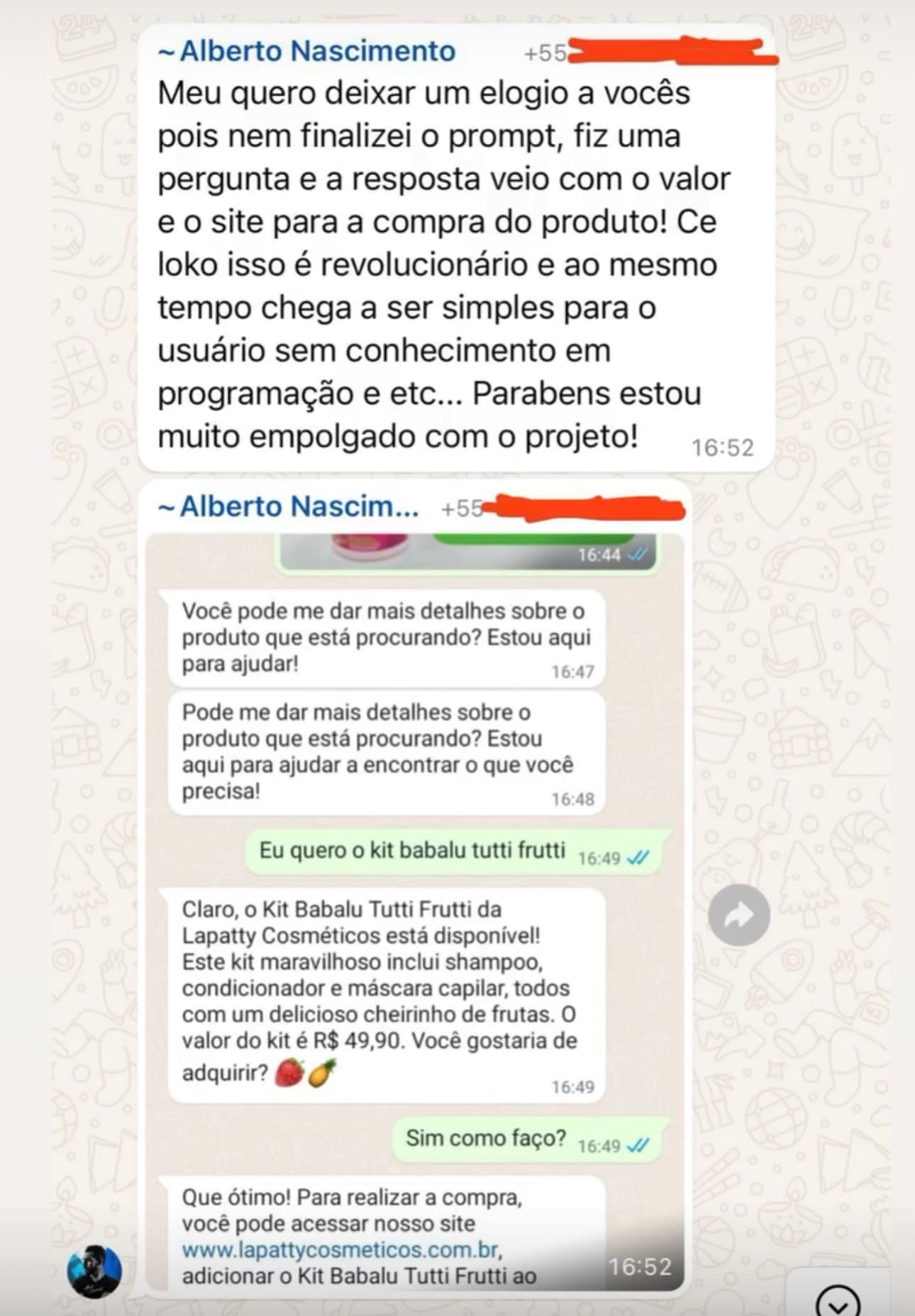 Depoimento cliente Papo AI